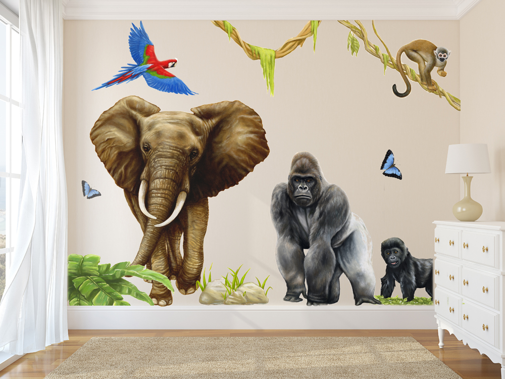 JUNGLE WALL DECALS WALL MURALS JUNGLE WALL DECALS WALL MURALS