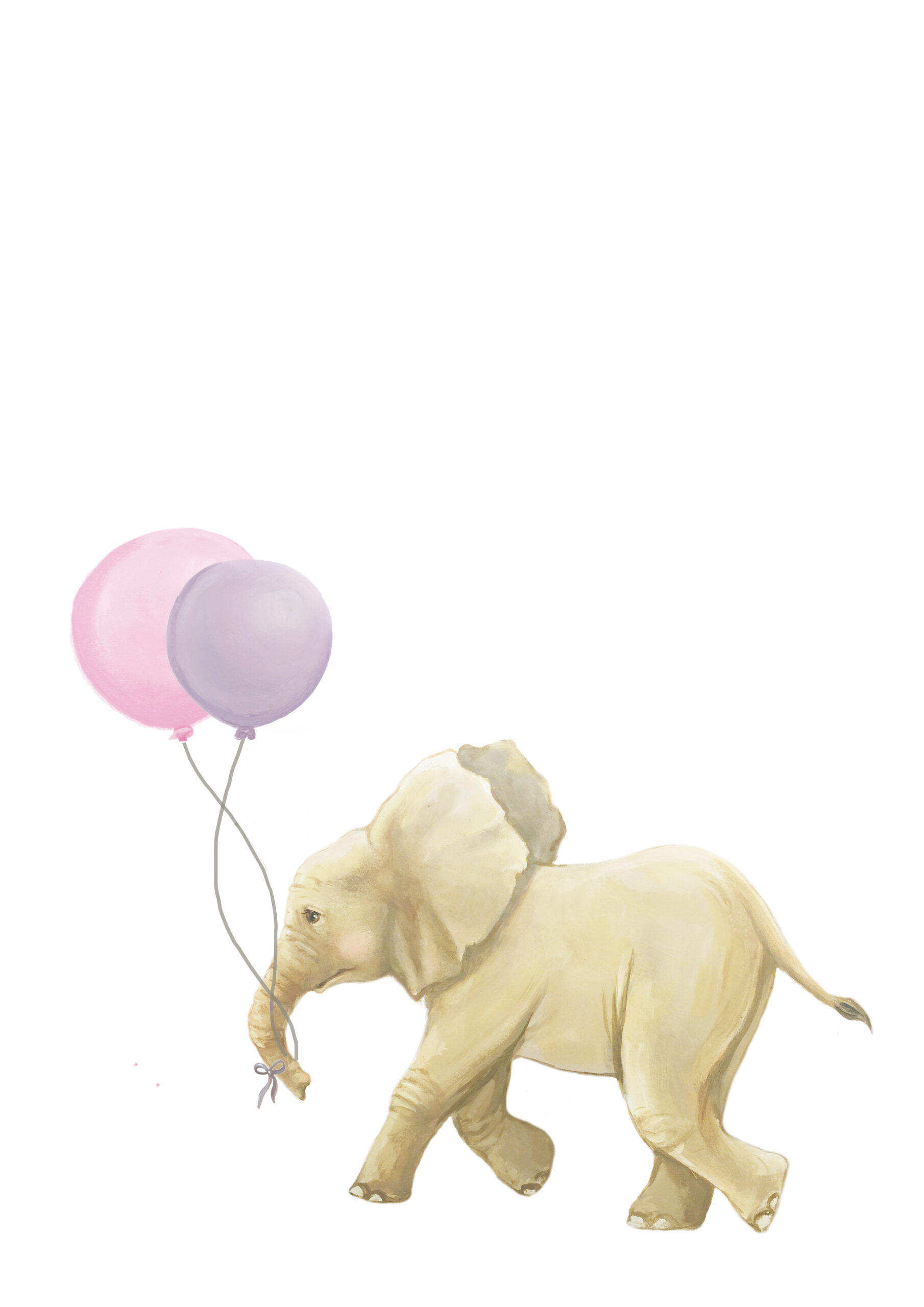 elephant-art-print-with-pink-and-lilac-balloons elephant-art-print-with-pink-and-lilac-balloons