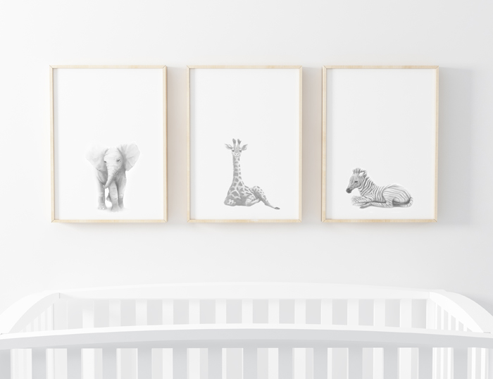 SAFARI ART PRINTS SET OF 3 SAFARI ART PRINTS SET OF 3