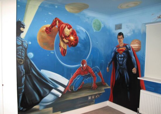 Superhero Mural