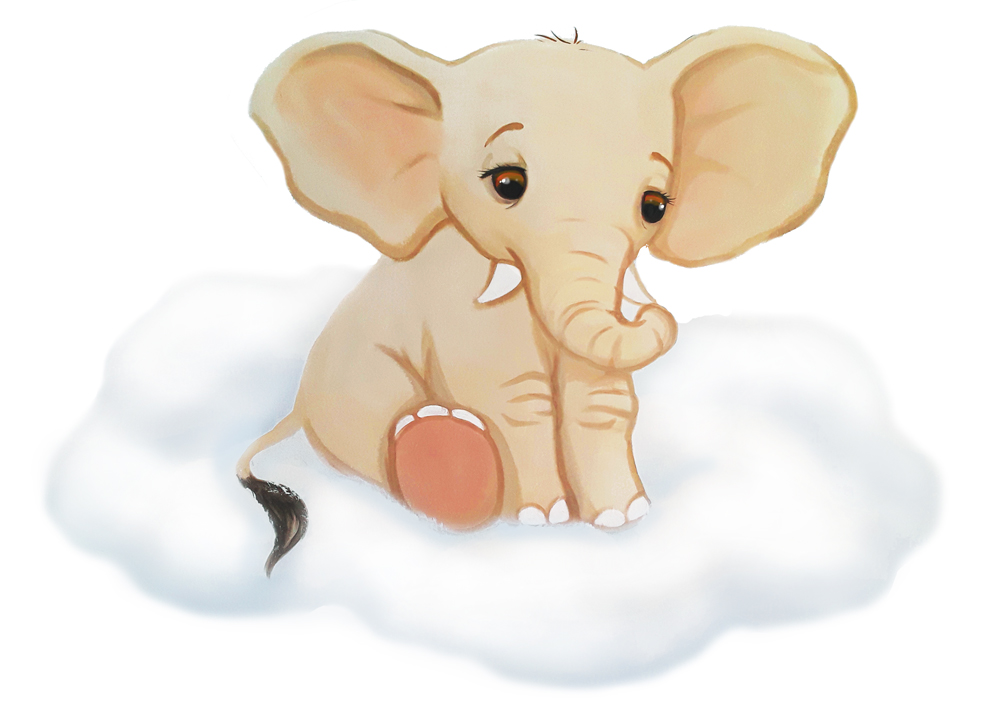 colour-ele2 elephant wall sticker
